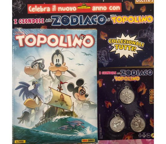 Topolino 3450+Ciondoli dello Zodiaco n. 2 di Walt Disney,  2022,  Panini