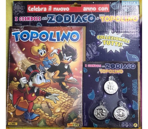 Topolino 3451+Ciondoli dello Zodiaco n. 3 di Walt Disney,  2022,  Panini Comics