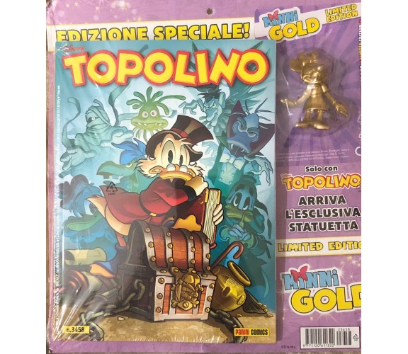 Topolino 3458+Minni Gold Statuetta di Walt Disney,  2022,  Panini