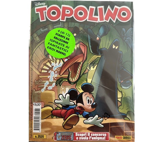 Topolino 3535 Con Litografie Marvel 5, 6, 7 e 8 di Walt Disney, 2023, Panini