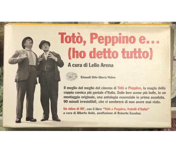 Totò, Peppino e... (ho detto tutto). Con videocassetta di Lello Arena, Alberto 