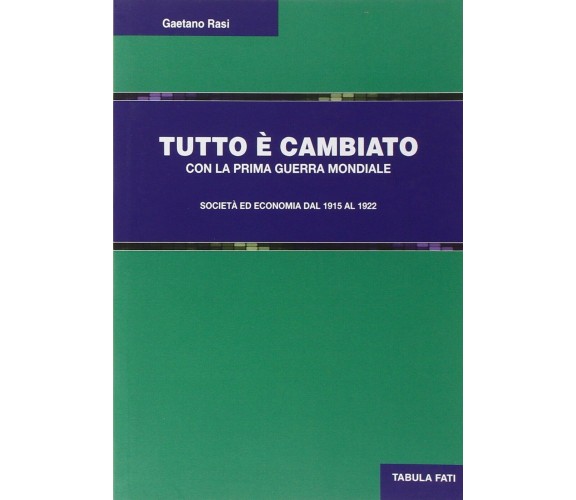 Tutto è cambiato con la prima guerra mondiale. Società ed economia dal 1915 al 1