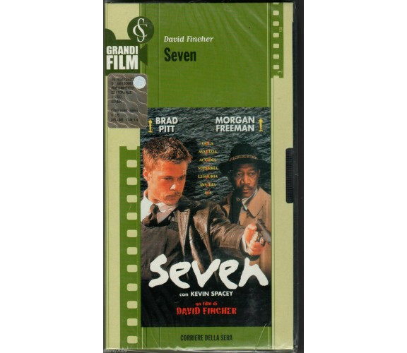 VHS film cartonata SEVEN Brad Pitt Morgan Freeman - 2002 - corriere della sera-F